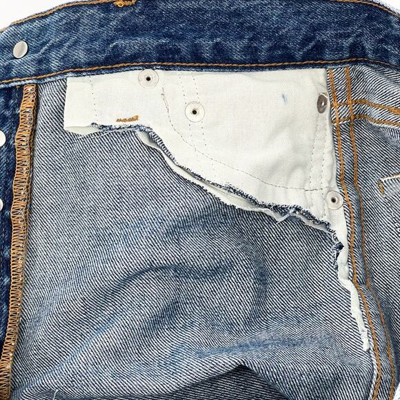 RE/DONE High Rise Loose Jeans Women’s Size 24 Vintage Indigo Destroy Distressed - Picture 8 of 11